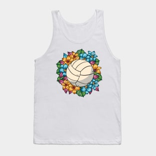 Volley Ball With Flowers Tank Top